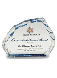 Blue Rock Acrylic Award