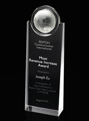 Marvel Crystal Award with Globe