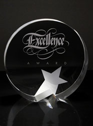 Round Crystal Star Block Award