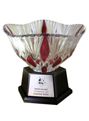 Ruby Crystal Bowl Trophy