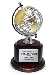 Ultimate Inspiration Metal Globe Award