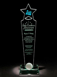 Shiny Star Jade Glass Award