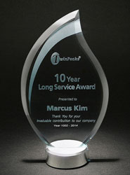 Glory Flame Jade Glass Award
