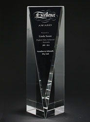 Tri-Spark Optical Crystal Award