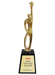 Holding Star Gold Statuette Award