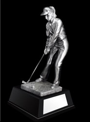 Female Golf Putting Resin Trophy